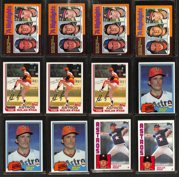 Lot of (56) Nolan Ryan Cards from 1975-1995 w. (2) 1975 Topps